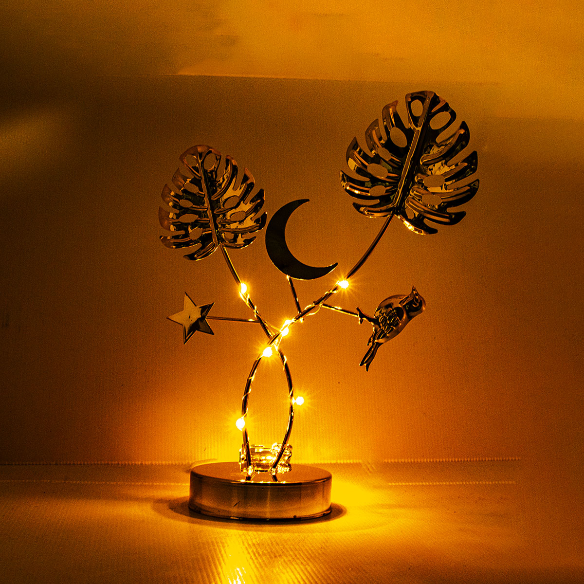 LED Tree Stand Gold 30X20 CM Powered By Battery