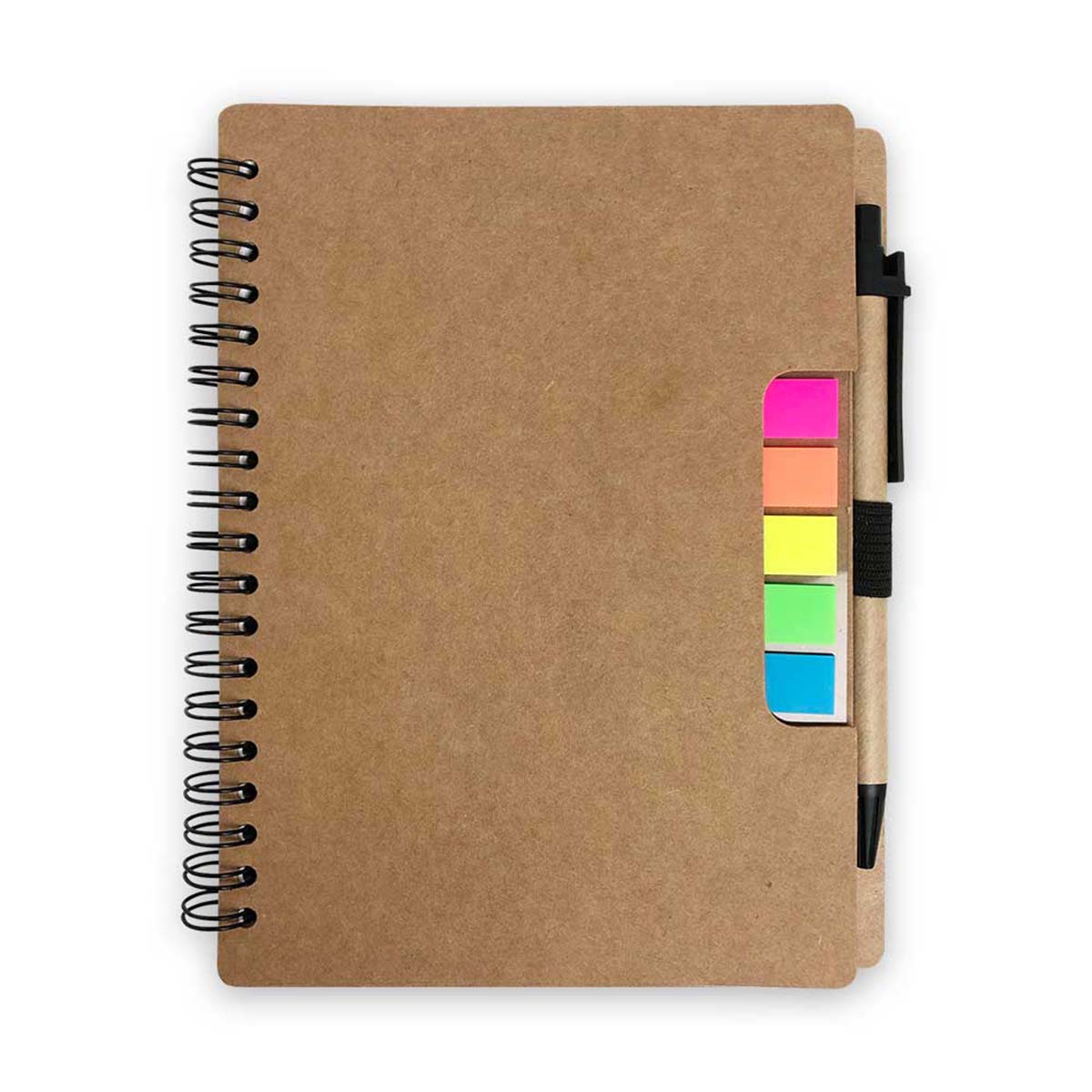 Notepad With Pin Design Notepad with Spiral Binding and Pen - 16cm Size, Modern Design