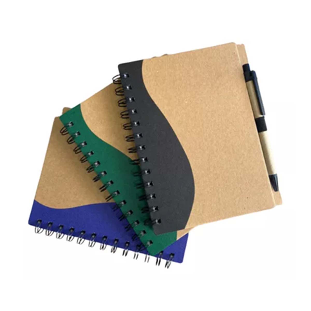String Binding Notepad Notepad with Spiral Binding and Pen - 18cm Size, Modern Design