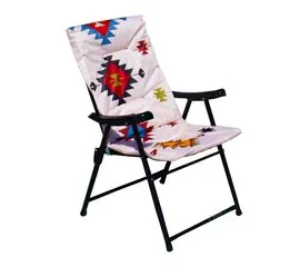 Foldable chair
Sadu-patterned chair
Traditional foldable chair
Heritage camping chair
Sadu chair for trips
Foldable chair with Arabic patterns
Traditional garden chair
 Easy-to-store and portable chair
 Authentic traditional chair
Luxury traditio