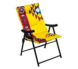 Foldable chair
Sadu-patterned chair
Traditional foldable chair
Heritage camping chair
Sadu chair for trips
Foldable chair with Arabic patterns
Traditional garden chair
 Easy-to-store and portable chair
 Authentic traditional chair
Luxury traditio