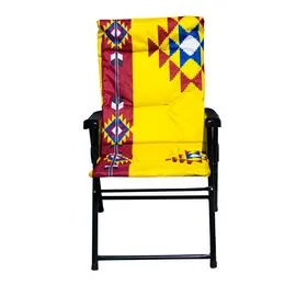Foldable chair
Sadu-patterned chair
Traditional foldable chair
Heritage camping chair
Sadu chair for trips
Foldable chair with Arabic patterns
Traditional garden chair
 Easy-to-store and portable chair
 Authentic traditional chair
Luxury traditio