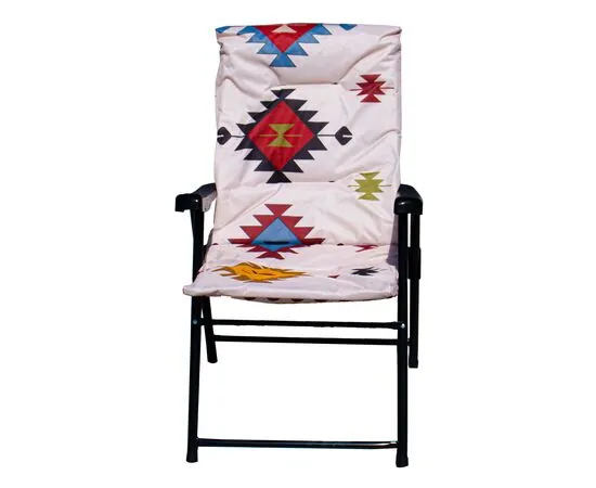 Foldable chair
Sadu-patterned chair
Traditional foldable chair
Heritage camping chair
Sadu chair for trips
Foldable chair with Arabic patterns
Traditional garden chair
 Easy-to-store and portable chair
 Authentic traditional chair
Luxury traditio