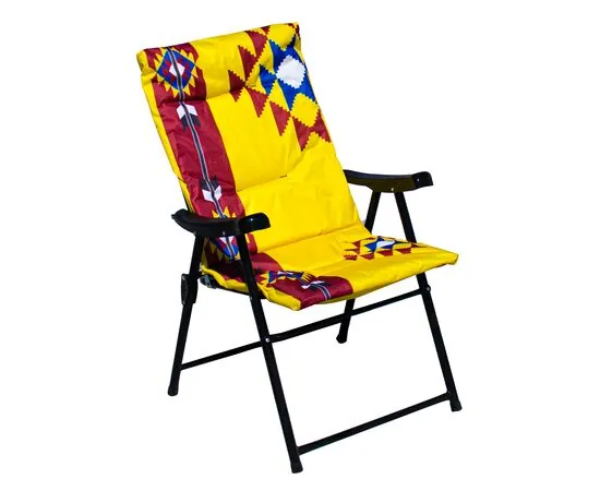 Foldable chair
Sadu-patterned chair
Traditional foldable chair
Heritage camping chair
Sadu chair for trips
Foldable chair with Arabic patterns
Traditional garden chair
 Easy-to-store and portable chair
 Authentic traditional chair
Luxury traditio