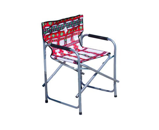Foldable chair with traditional Sadu heritage patterns, combining ...