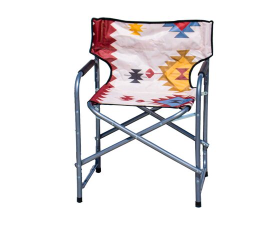 Foldable chair with traditional Sadu heritage patterns, combining ...